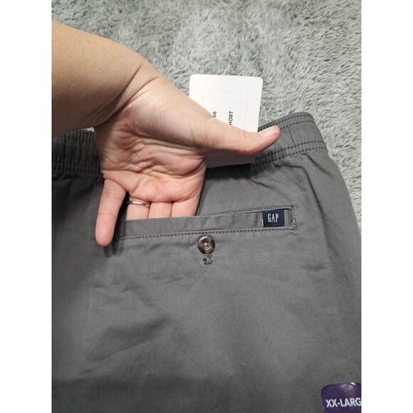 New Gap Shorts Mens XXL Stretch Twill Pull On Drawstring Elastic Waist Pockets - Picture 11 of 12